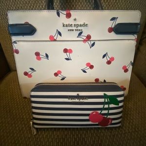 Kate Spade Bing Cherry Medium Satchel and Wallet Ser